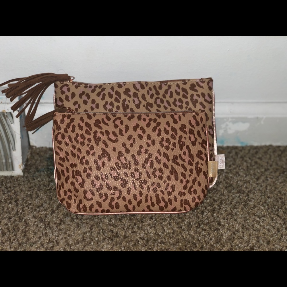Cheetah print makeup bags bundle!